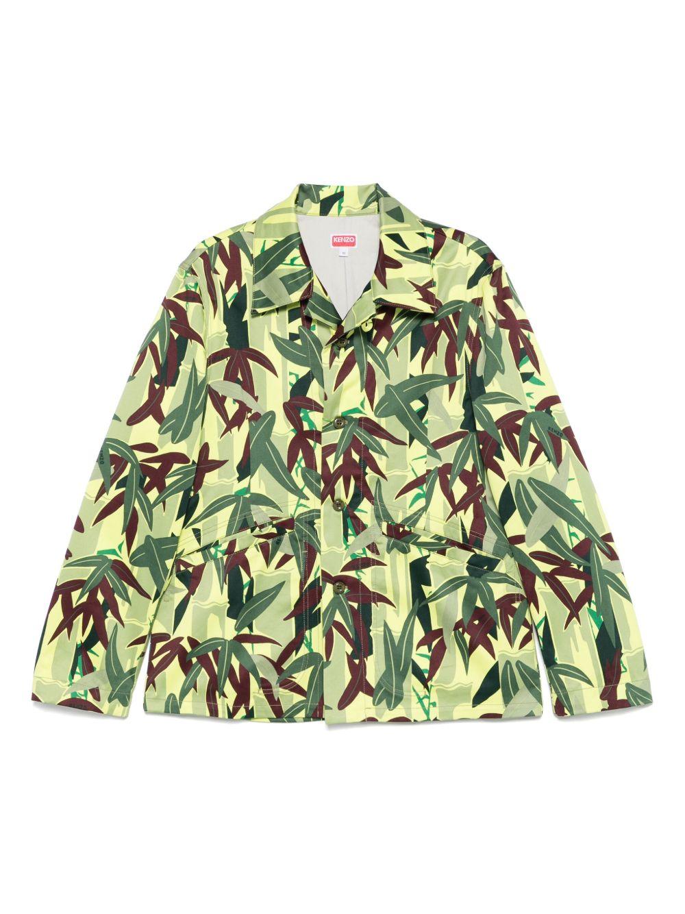Giacca-camicia con stampa Chiku-Rin Camo in vedre Kenzo - uomo 