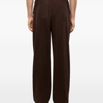 Pantaloni Melrose con ricamo in marrone Laneus - uomo 