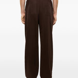 Pantaloni Melrose con ricamo in marrone Laneus - uomo 