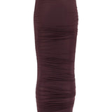 Gonna midi semitrasparente a vita alta in viola Wolford - donna 