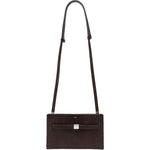 Borsa T-Lock a tracolla in pelle in marrone 