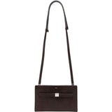 Borsa T-Lock a tracolla in pelle in marrone 