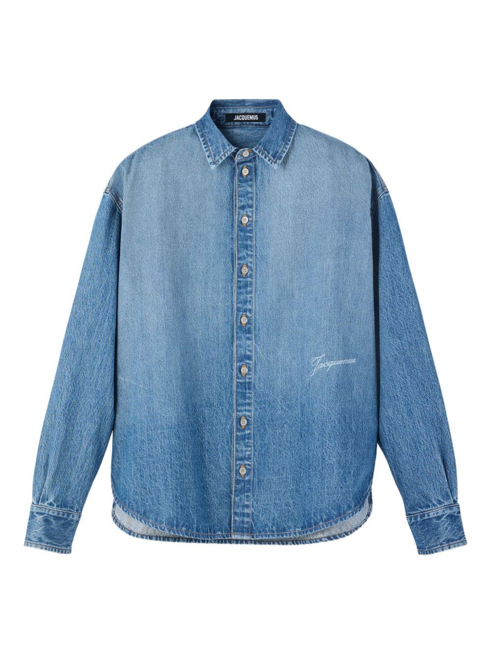 Camicia Denim La Chemise De-nimes Simon in blu 
