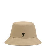 Cappello bucket con logo in beige Ami paris - unisex 