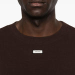 T-shirt con logo in marrone Entire studios - unisex 