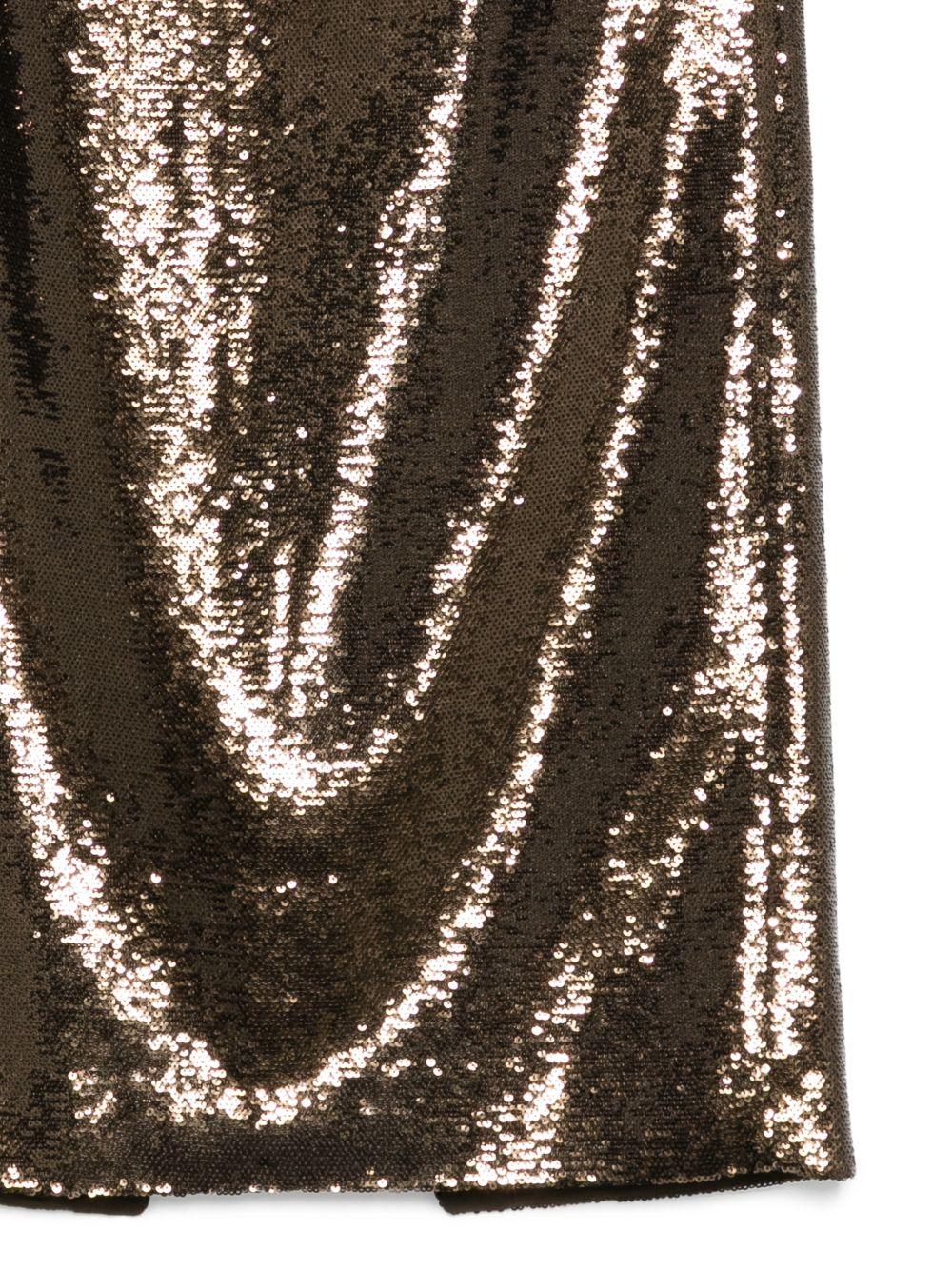 Gonna midi con paillettes in marrone Roland Mouret - donna 