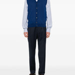 Gilet con scollo a V in blu Kangra - uomo 