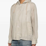 Camicia con cappuccio in grigio Our legacy - uomo 