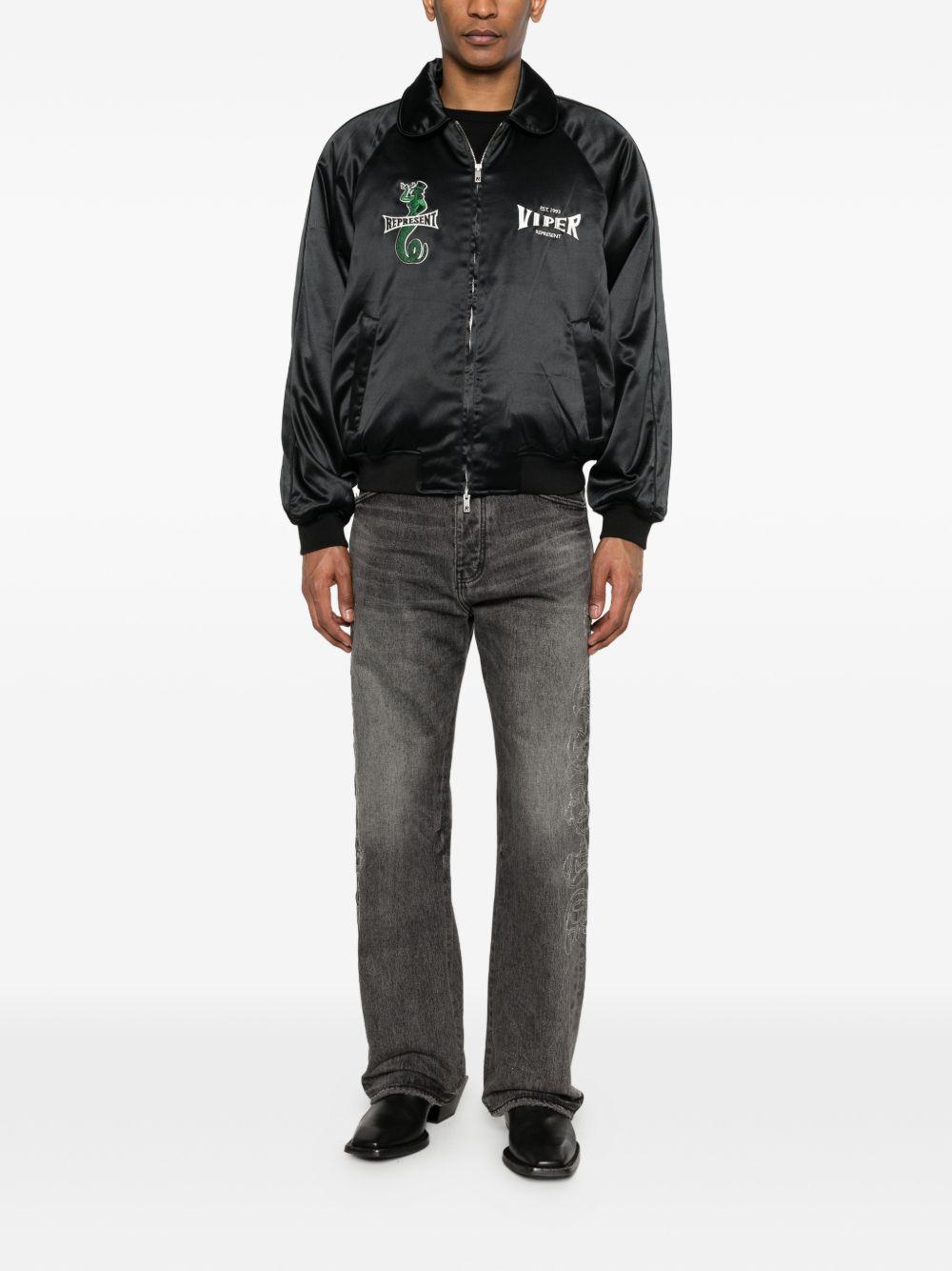 Giacca con ricamo in nero Represent - uomo 