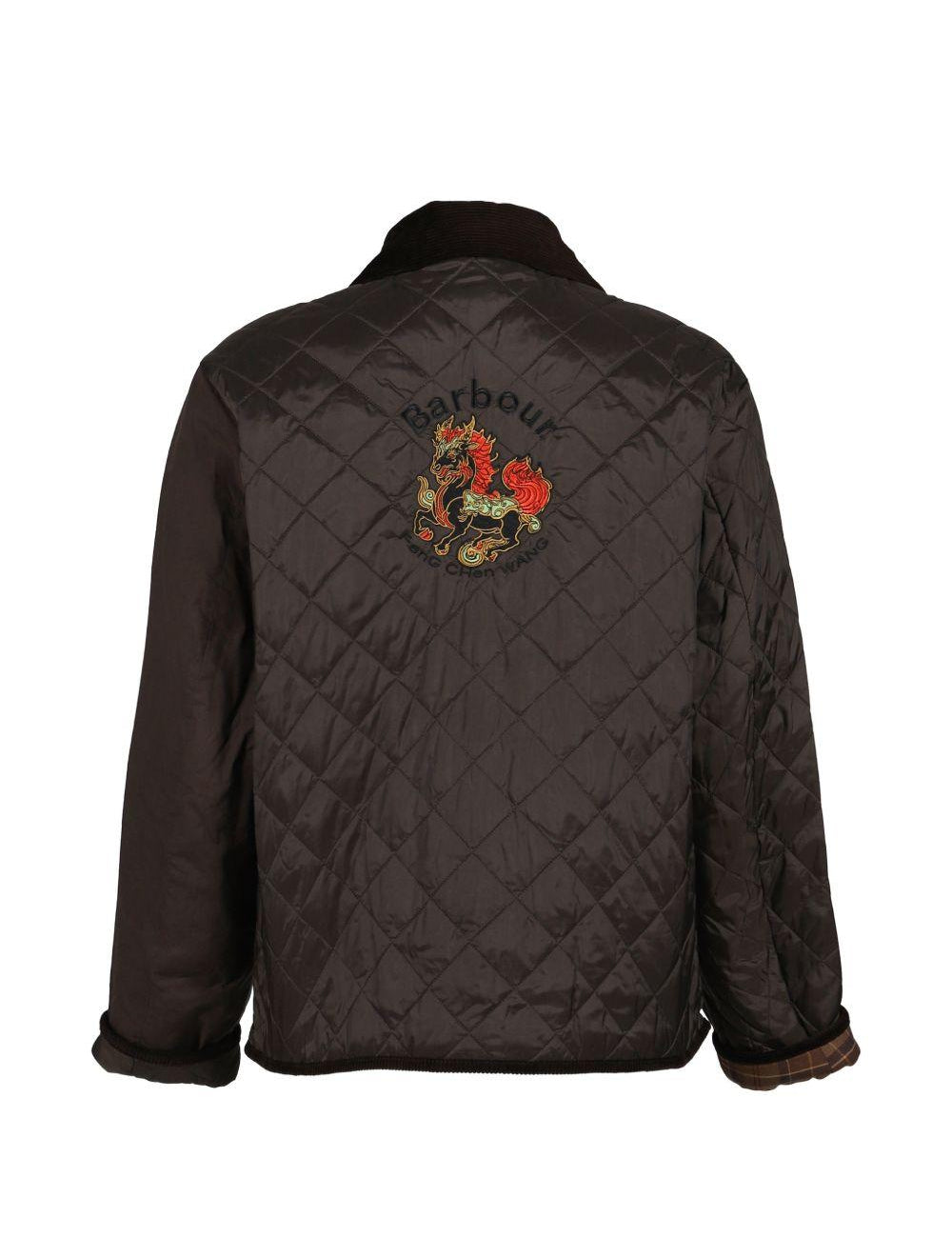 Giacca trapuntata in marrone Feng chen wang x barbour - uomo 