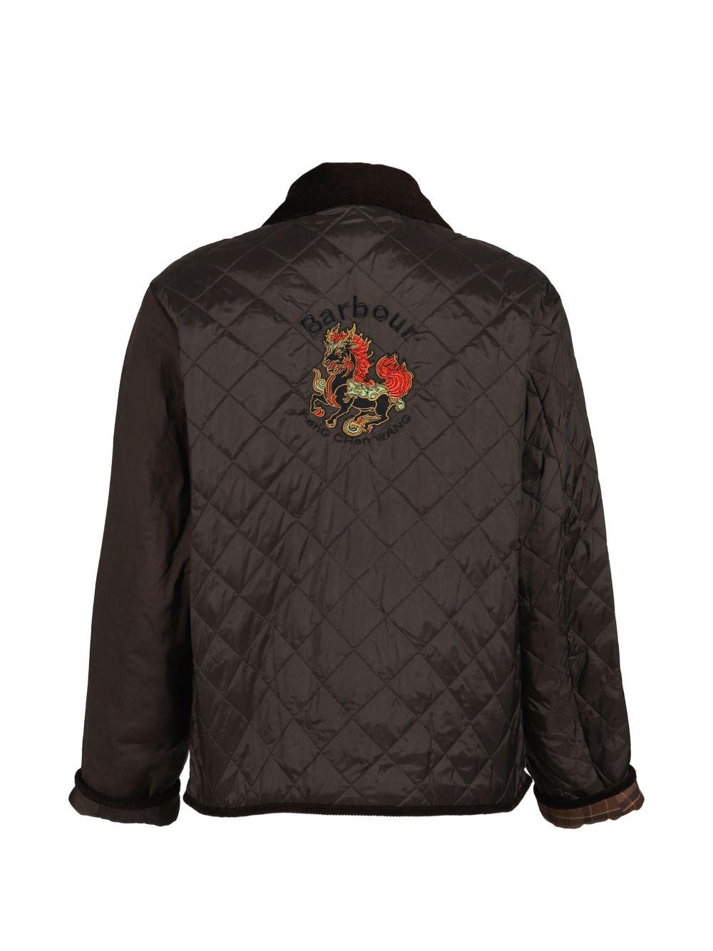 Giacca trapuntata in marrone Feng chen wang x barbour - uomo 