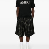 T-shirt a maniche corte con logo  in nero 