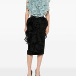 Top con volant in blu Viktor&rolf - donna 