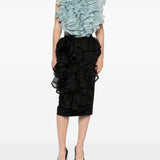 Top con volant in blu Viktor&rolf - donna 