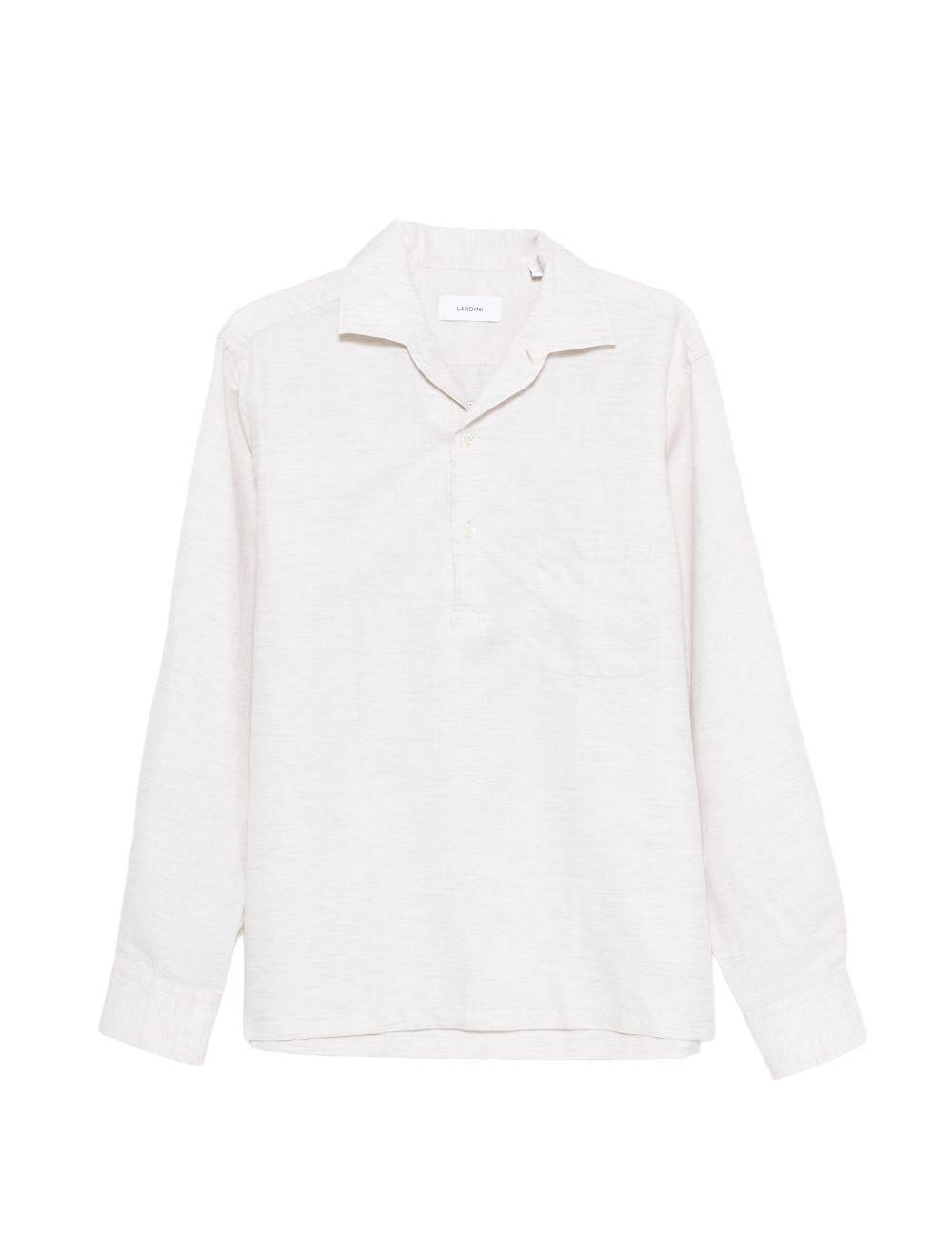 Polo a maniche lunghe in bianco Lardini - uomo 