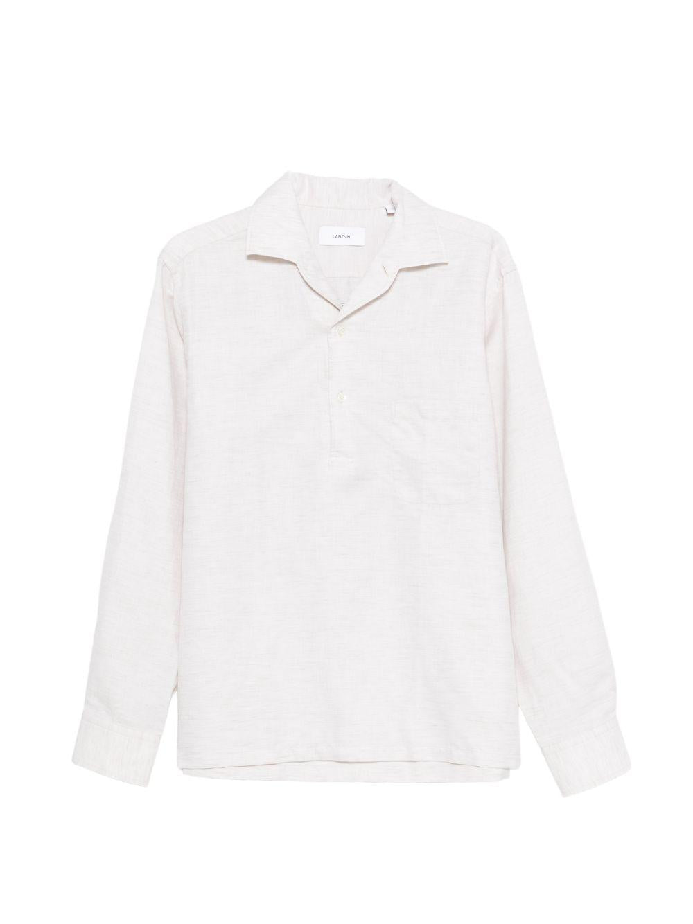 Polo a maniche lunghe in bianco Lardini - uomo 