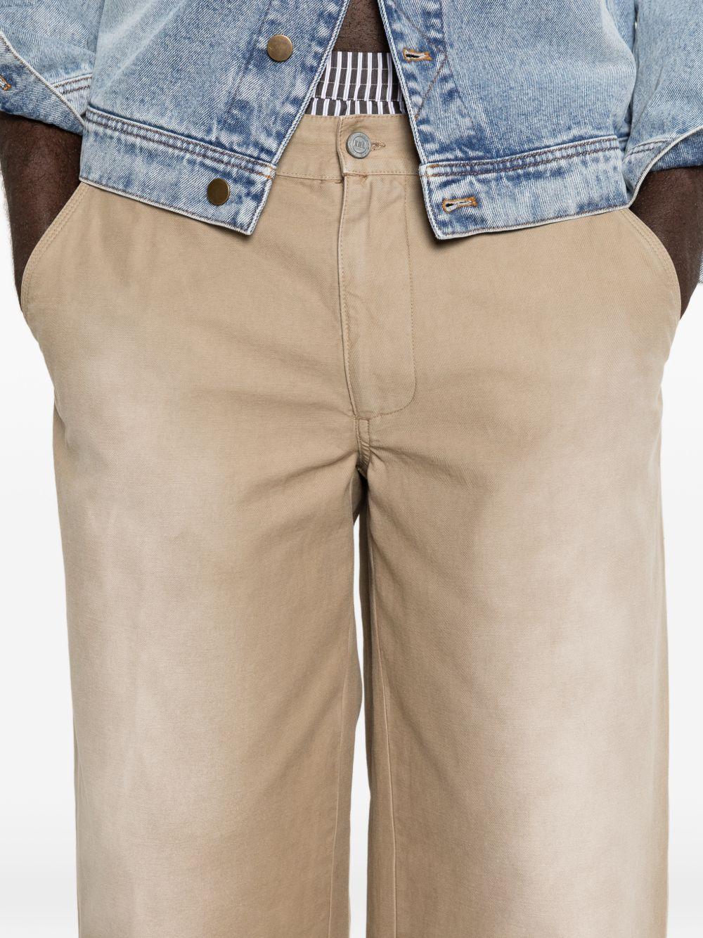 Pantaloni con passanti per cintura in beige Erl - unisex 
