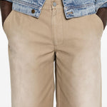 Pantaloni con passanti per cintura in beige Erl - unisex 