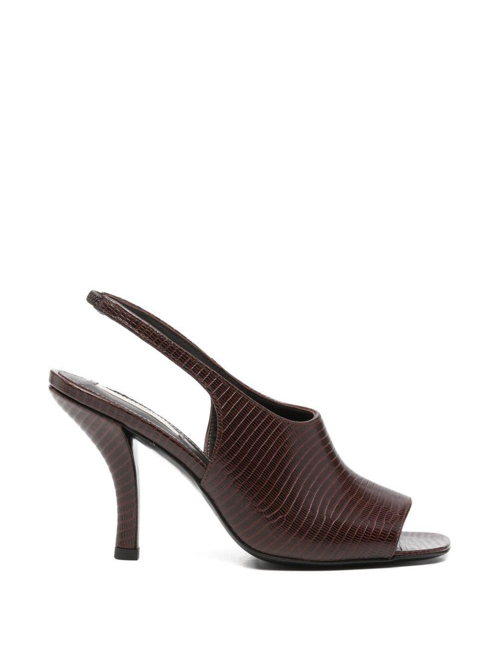 Sandali con cinturino e decorazione a forma di lucertola in marrone Toteme - donna 