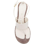 Sandali con cinturino a t in bianco Dries van noten - donna 