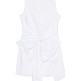Abito corto con fiocco in bianco Rotate - donna 