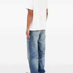 T-shirt in cotone con stampa grafica in bianco Mm6 maison margiela - uomo 