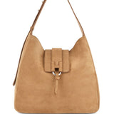 Borsa a spalla con fibbia H in suede marrone Hogan - donna 