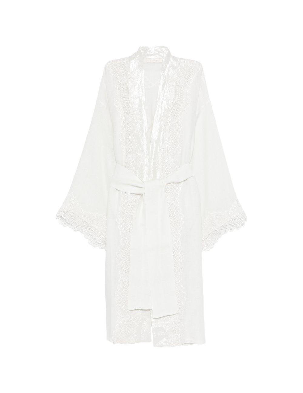 Kimono in pizzo in bianco Maurizio - donna 