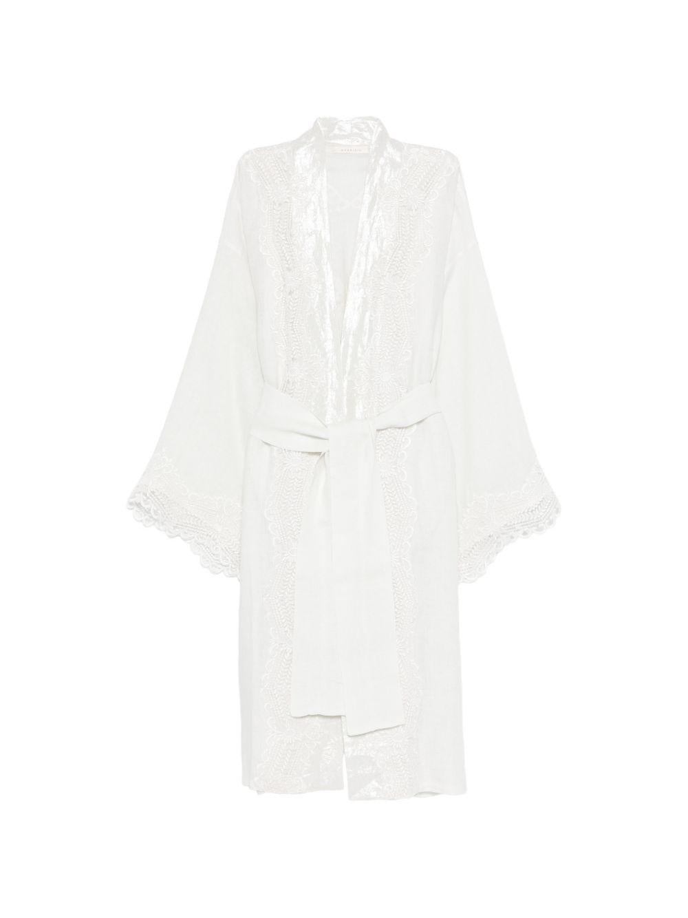 Kimono in pizzo in bianco Maurizio - donna 