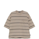 T-shirt a righe con taschino sul petto in beige Comme des garcons homme - uomo 