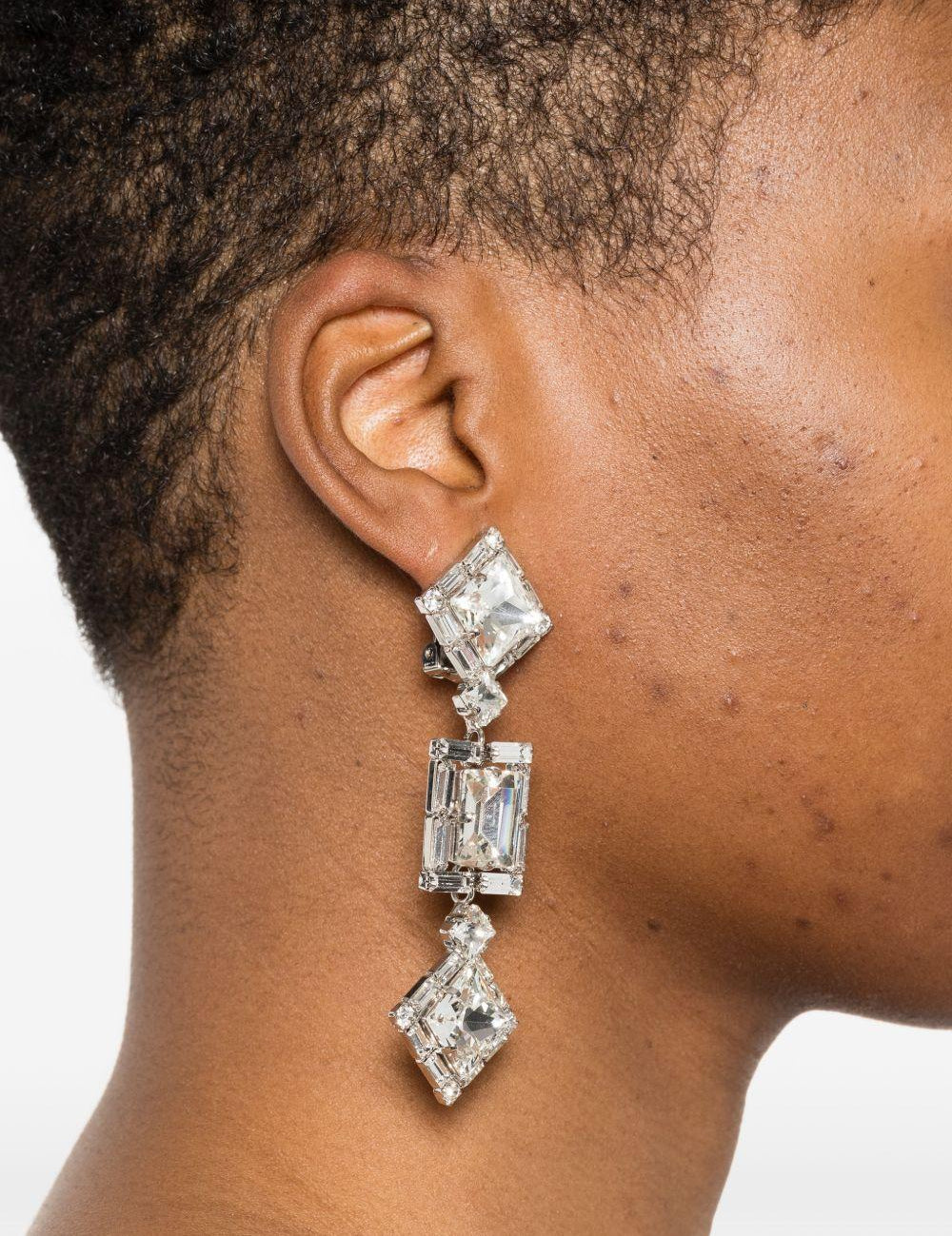 Orecchini pendenti con cristalli in argento Alessandra rich - donna 