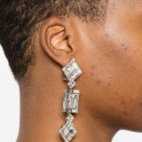 Orecchini pendenti con cristalli in argento Alessandra rich - donna 