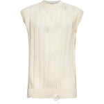 Gilet in maglia a coste in beige Laneus - uomo 