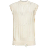 Gilet in maglia a coste in beige Laneus - uomo 