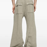 Pantaloni a gamba ampia con coulisse in grigio Rick owens drkshdw - uomo 