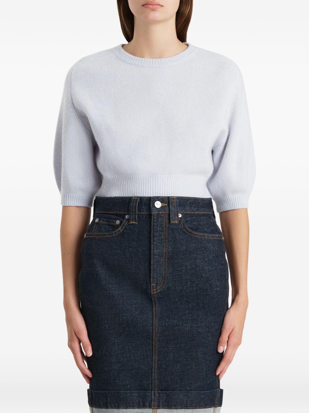 Top in lana lorelai in celeste con Khaite - donna 