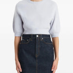 Top in lana lorelai in celeste con Khaite - donna 