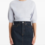Top in lana lorelai in celeste con Khaite - donna 
