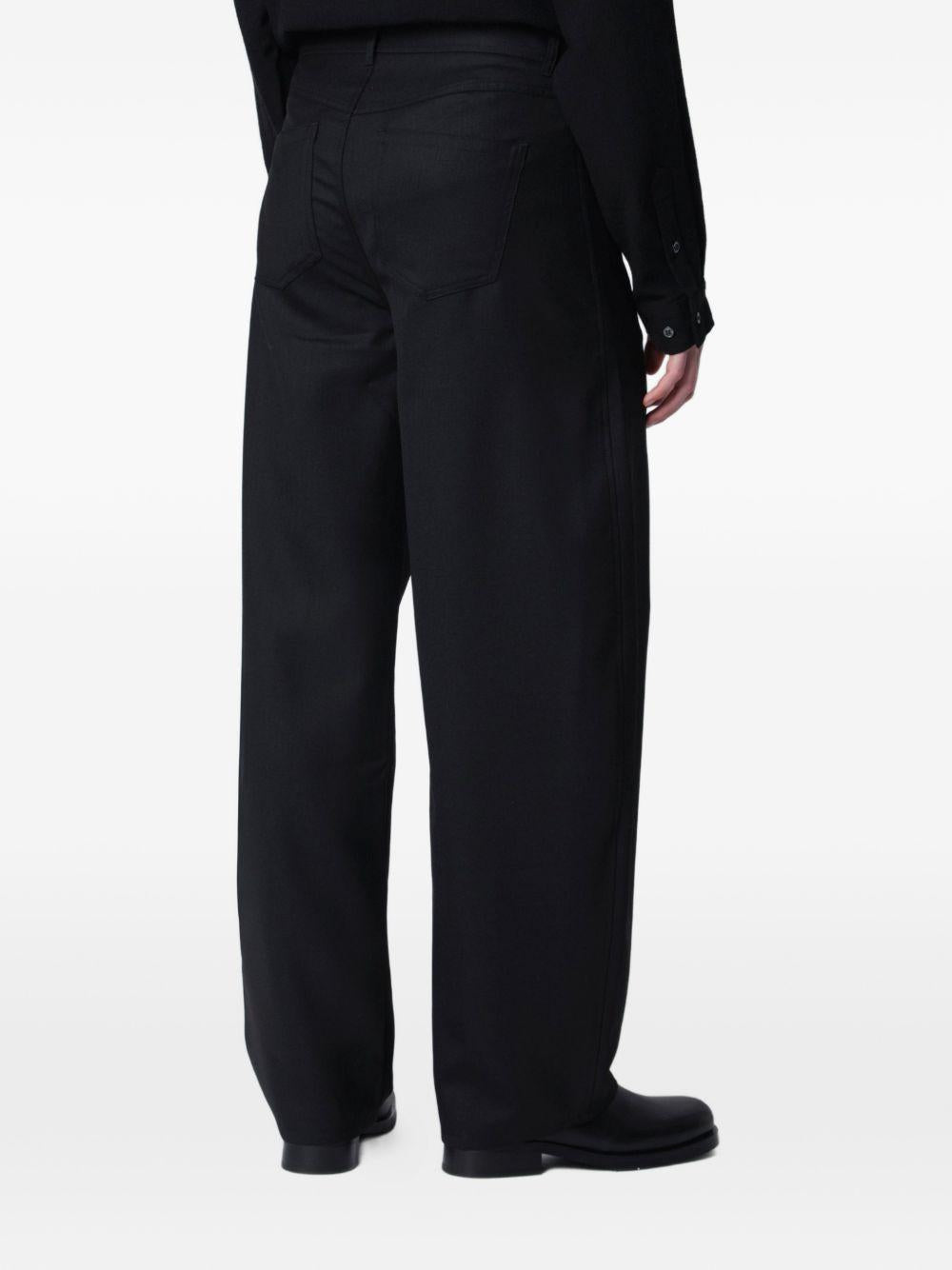 Pantaloni Gino con passanti per cintura in nero Sefr - uomo 