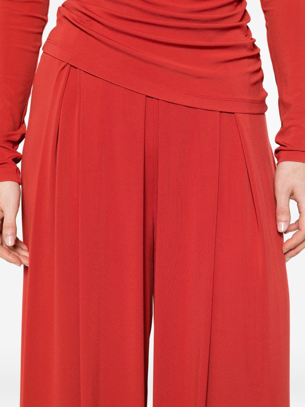 Pantaloni con pieghe bermuda in rosso Maxmara - donna 