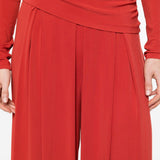 Pantaloni con pieghe bermuda in rosso Maxmara - donna 