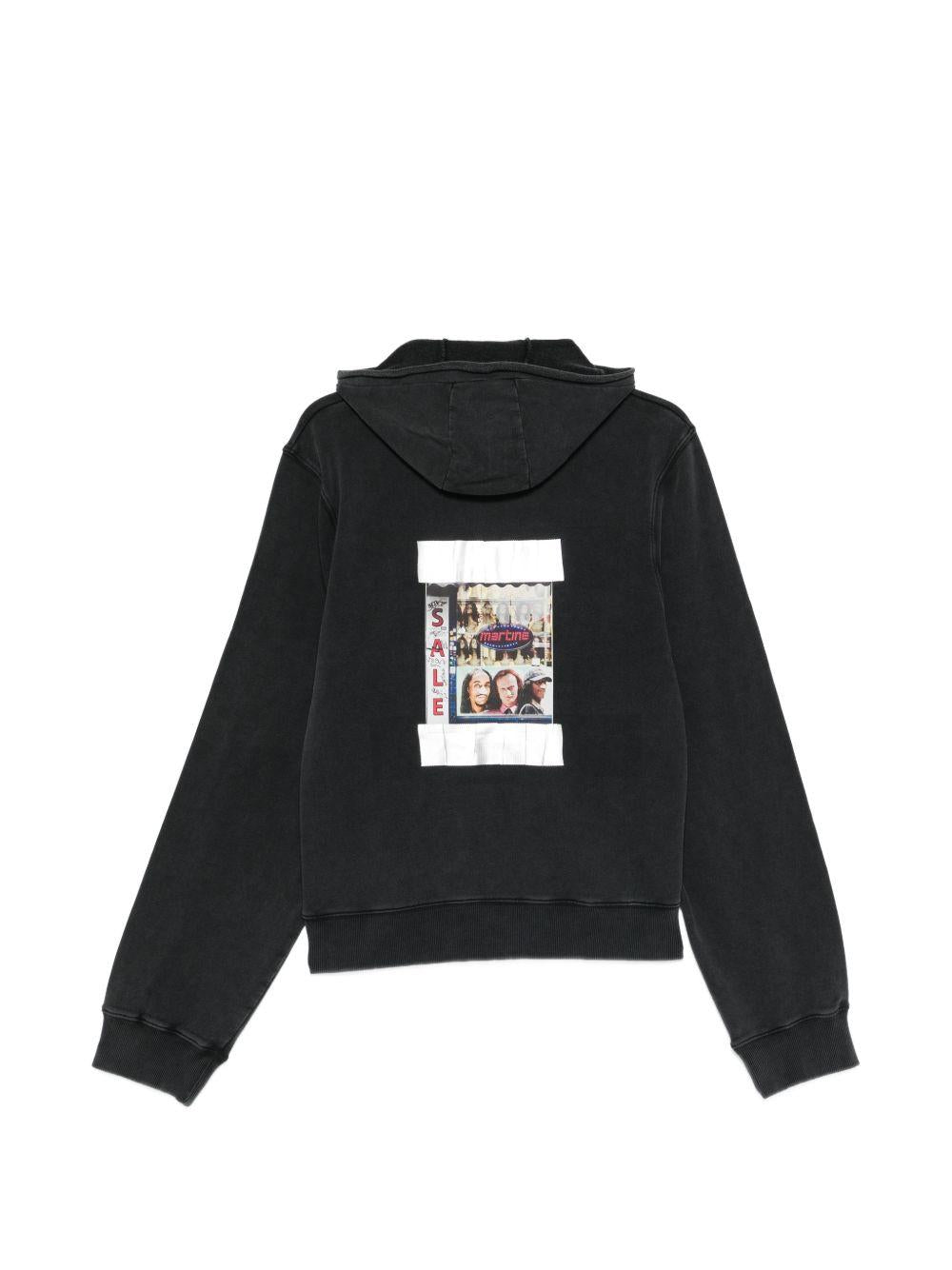 Felpa con zip in nero Martine rose - uomo 