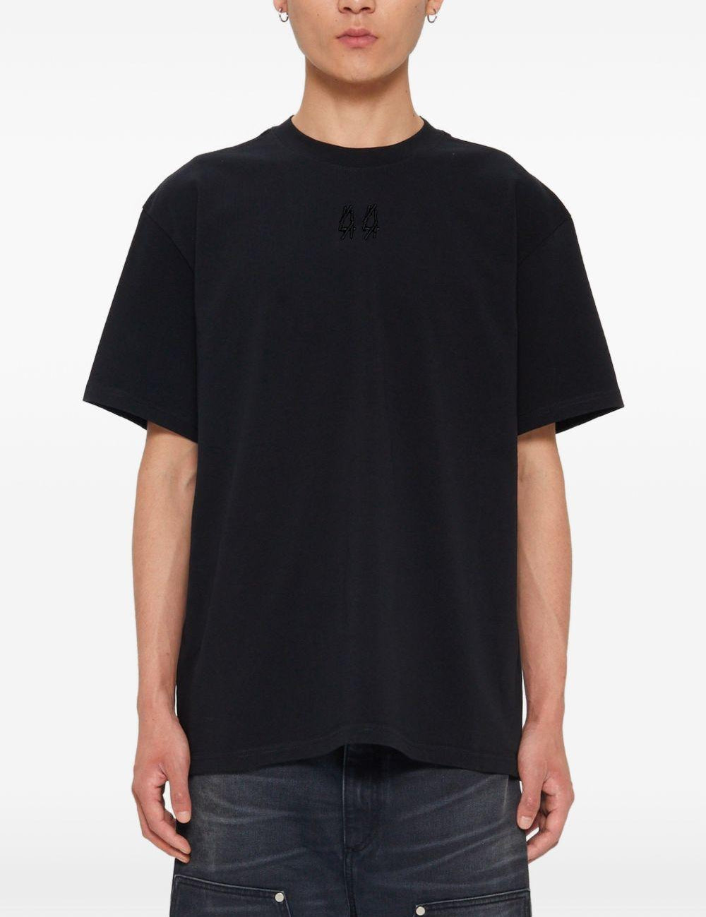 T-shirt con stampa grafica in nero 44 label group - uomo 