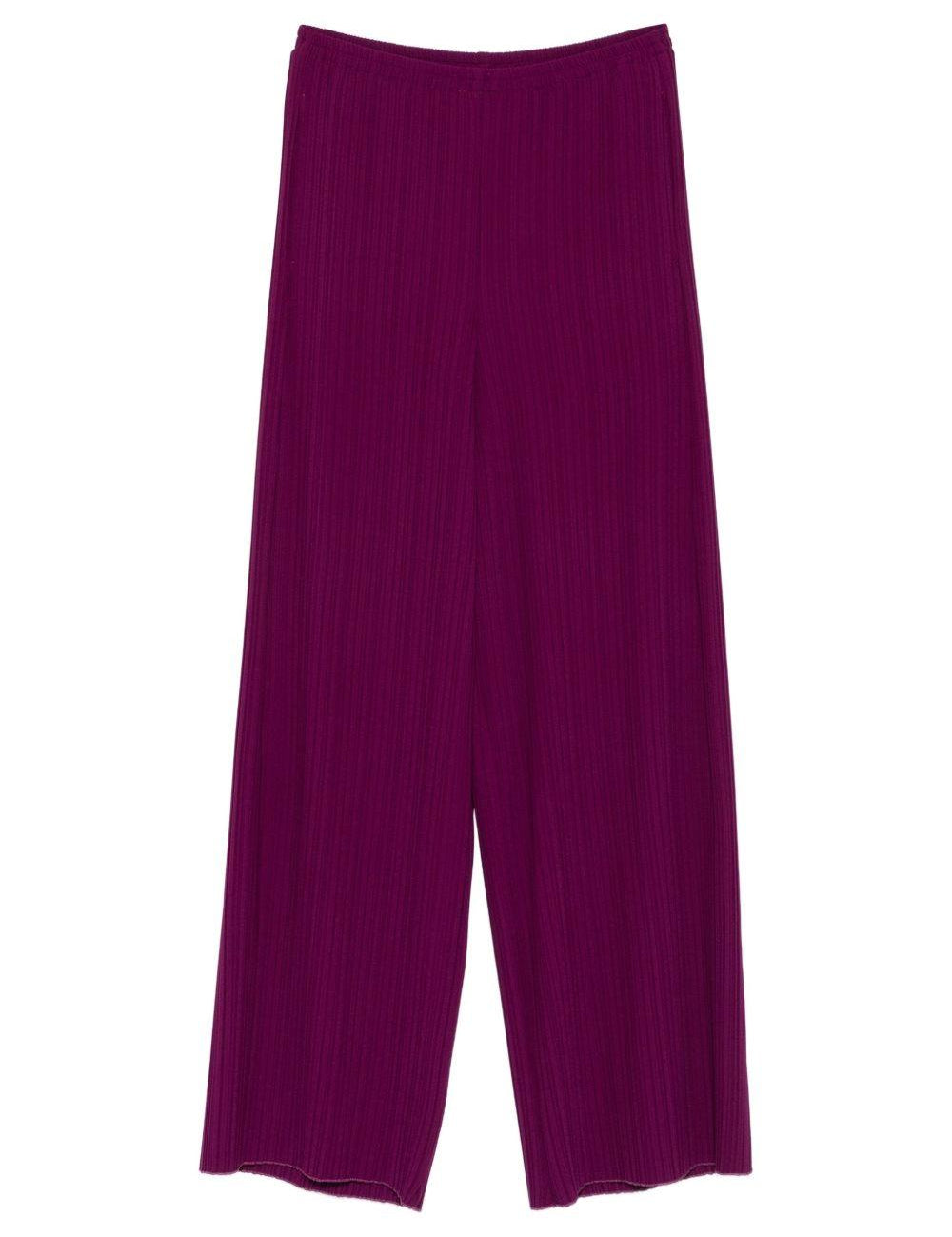 Pantaloni a gamba ampia in viola Forte forte - donna 