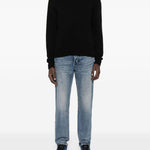 Jeans in cotone cinque tasche in blu Ksubi - uomo 