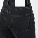 Jeans dritti wular a vita alta in nero Loulou studio - donna 
