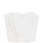 Top a corsetto in broderie-anglaise kai in bianco Charo ruiz ibiza 1989 - donna 