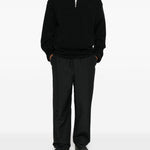 Polo con zip a maniche lunghe in nero Oamc peacemaker - uomo 