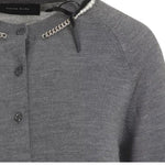 Cardigan con dettaglio in perle grigio Simone Rocha - donna 