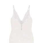 Canotta con scollo a V in bianco Self-portrait - donna 